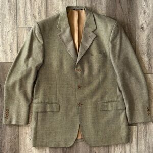 Zanieri Lanificio Galtes 3-Button Blazer 42R Wool Silk Sports Coat Made In Italy